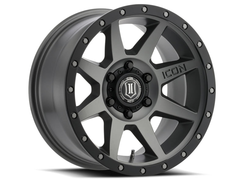 ICON 1817856350TT Rebound 17x8.5 6x135 6mm Offset 5in BS 87.1mm Bore Titanium Wheel