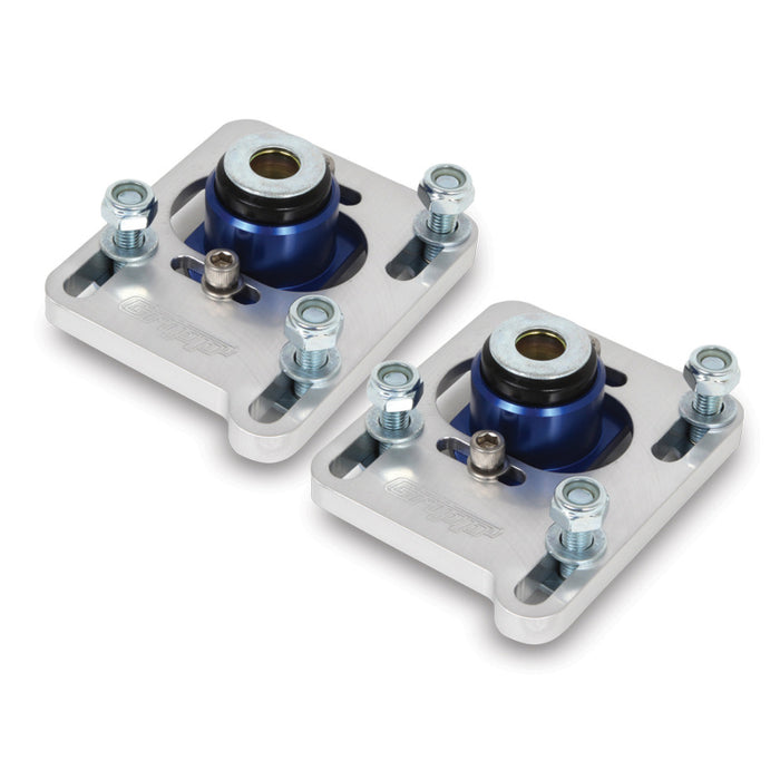BBK 2527 94-04 Mustang Caster Camber Plate Kit - Silver Anodized Finish