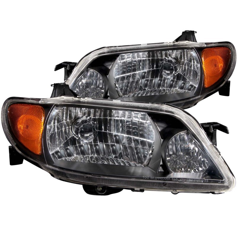 ANZO 121107 2001-2003 Mazda Protege Crystal Headlights Black