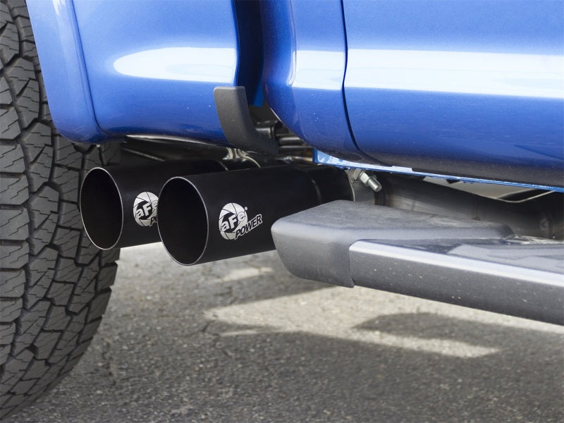 aFe 49-43081-B Rebel Exhausts 3in SS Cat-Back 15-16 Ford F-150 EcoBoost V6 2.7/3.5L V8 5.0L w/ Black Tips