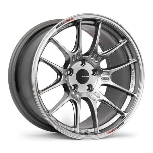 Enkei 534-995-4427HS GTC02 19x9.5 5x112 27mm Offset 66.5mm Bore Hyper Silver Wheel