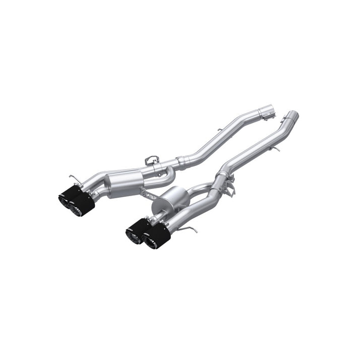 MBRP S45033CF 2021+ BMW M3/M4 3in Axle Back Dual Rear Exit w/ T304 SS Carbon Fiber Tips
