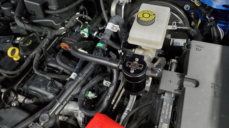 J&L 3075P-B 2021.5-2024 Ford Bronco 2.3L EcoBoost Oil Separator 3.0 Passenger Side - Black Anodized