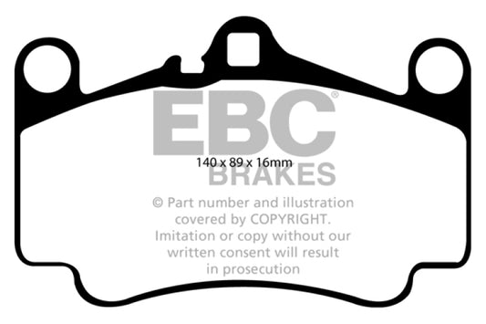 EBC DP41515R 03-05 Porsche 911 (996) (Cast Iron Rotor only) 3.6 Carrera 4S Yellowstuff Front Brake Pads