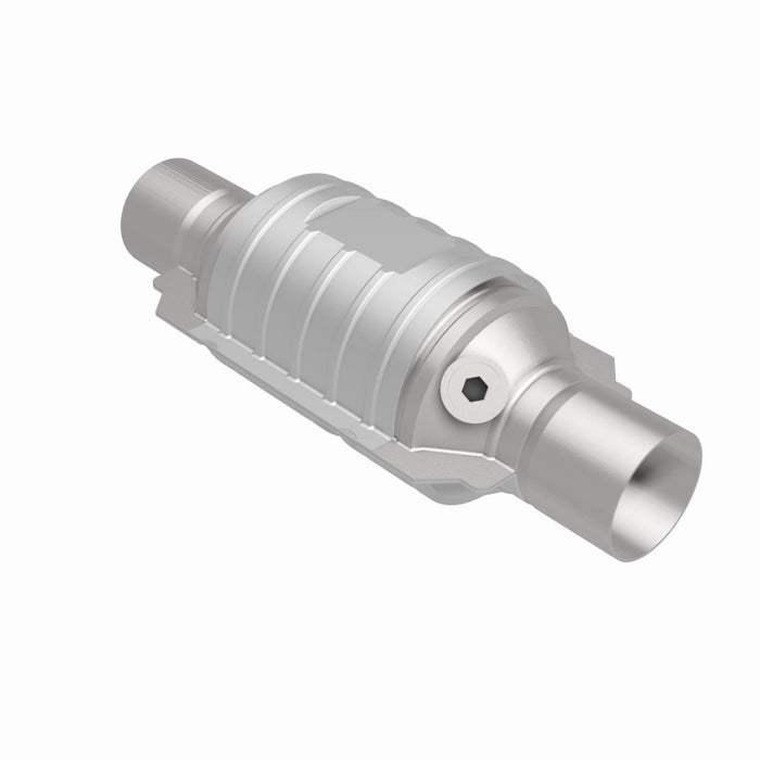 Magnaflow 51234 MagnaFlow Conv Univ 2in In/Out Ctr/Ctr Round 9in Body L x 5.125in W x 13in Overall L Single O2 Port