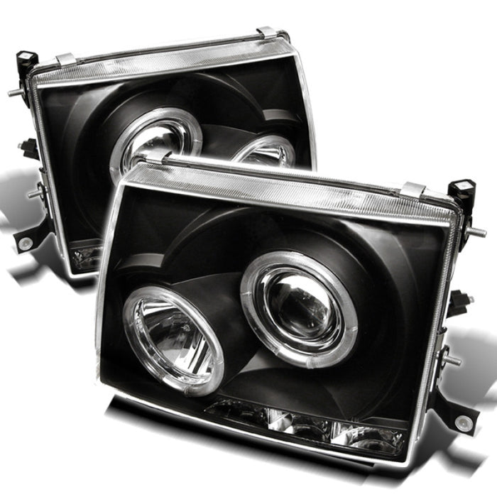 SPYDER 5011947 Spyder Toyota Tacoma 97-00 Projector Headlights LED Halo LED Black High H1 Low H1 PRO-YD-TT97-HL-BK