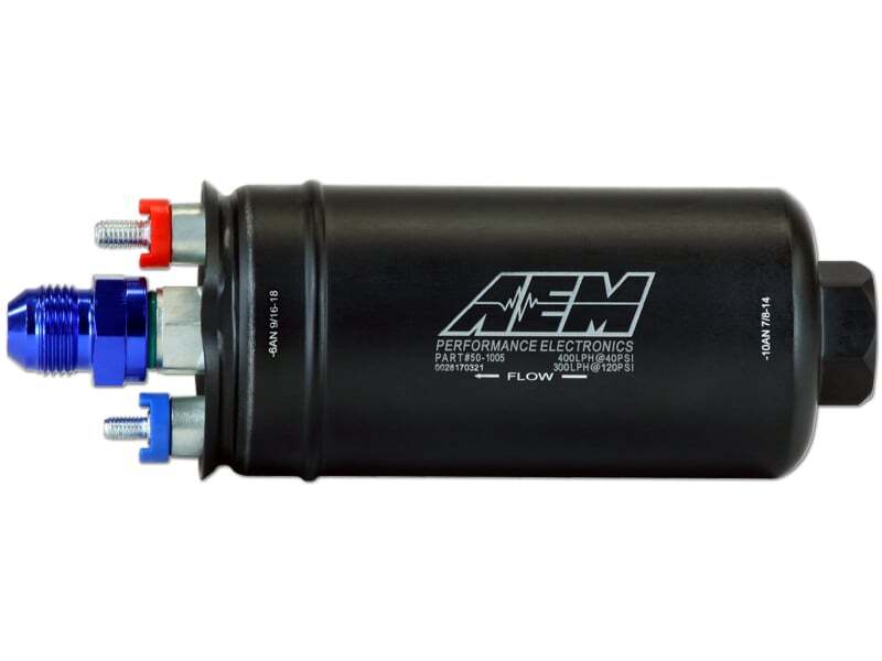 AEM 50-1005 400LPH High Pressure Fuel Pump -6AN Female Out, -10AN Female In
