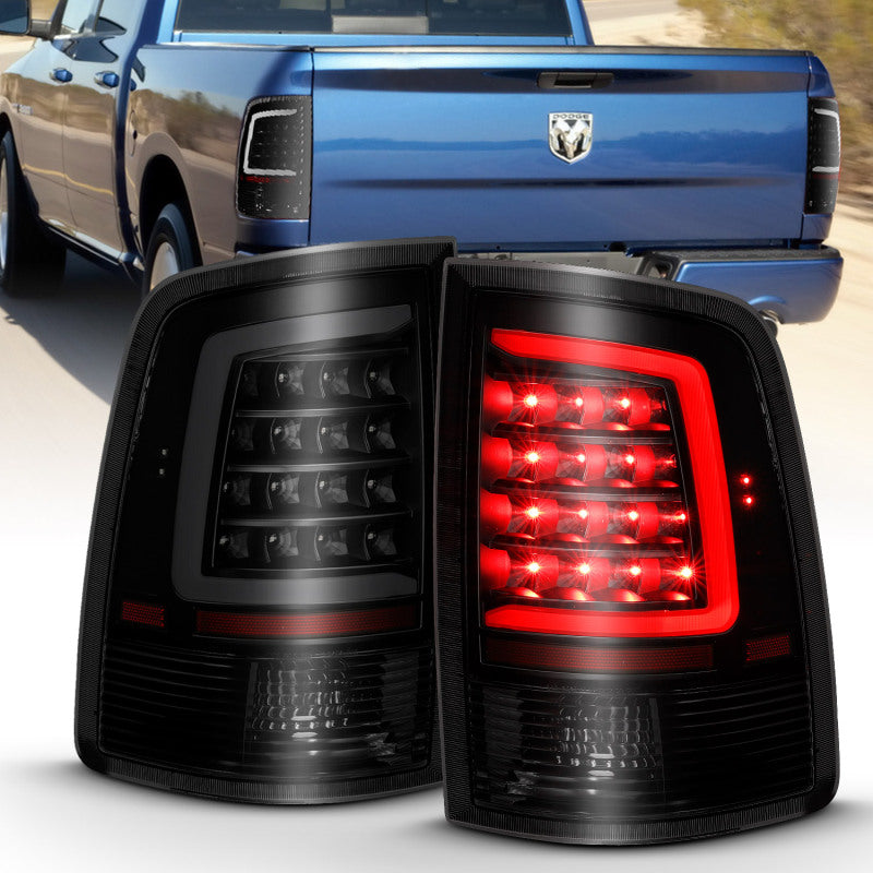 ANZO 311319 2009-2018 Dodge RAM 1500 LED Taillight Plank Style Black w/Smoke Lens
