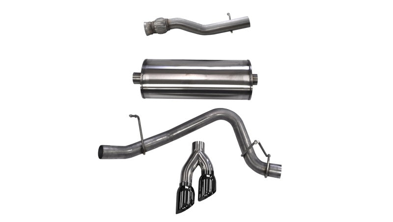 CORSA Performance 14749BLK Corsa 2015-2020 GMC Yukon Denali XL 6.2L V8 3in Cat-Back Single Side Exit Twin 4in Black Tips