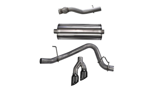 CORSA Performance 14749BLK Corsa 2015-2020 GMC Yukon Denali XL 6.2L V8 3in Cat-Back Single Side Exit Twin 4in Black Tips