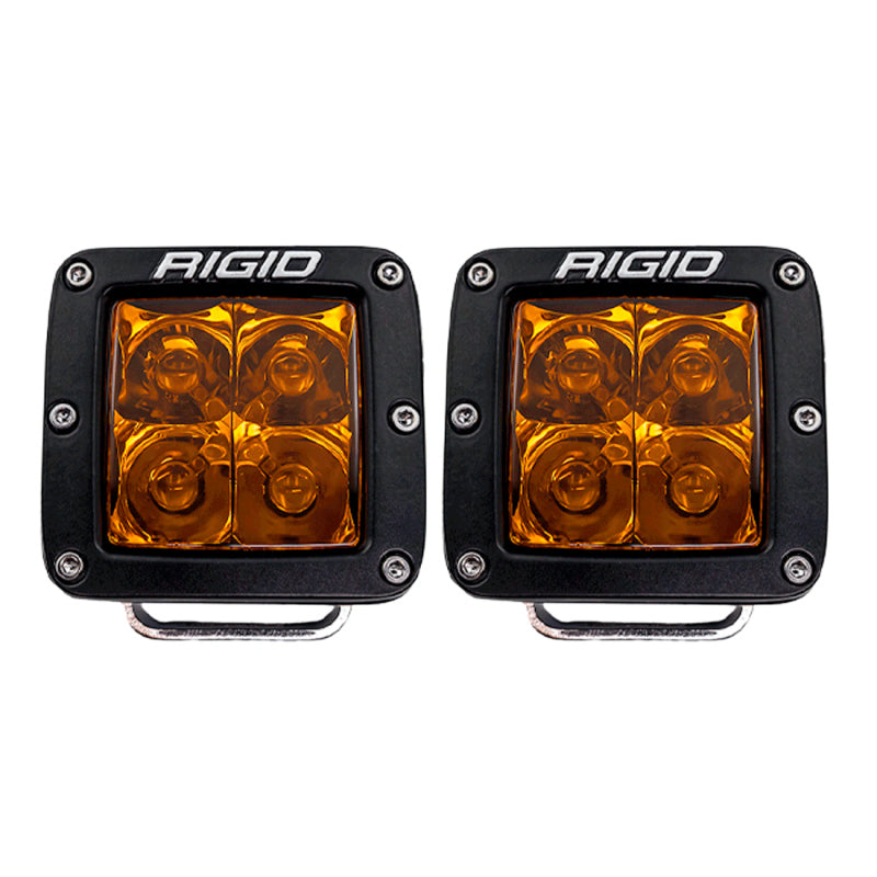 Rigid Industries 20252 D-Series Spot w/ Amber PRO Lens (Pair)