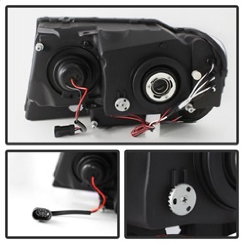 SPYDER 5011152 Spyder Jeep Grand Cherokee 99-04 Projector Headlights LED Halo LED Chrm - PRO-YD-JGC99-HL-C
