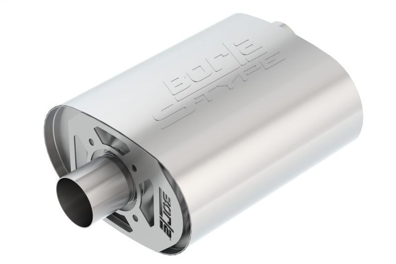 Borla 400855 CrateMuffler Ford Coyote 5.0L S-Type 2.5in Offset/Center 12inx6inx10.34in Muffler