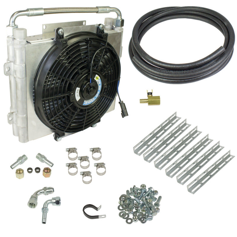 BD Diesel 1030606-DS-12 Xtrude Double Stacked Transmission Cooler Kit - Universial 1/2in Tubing