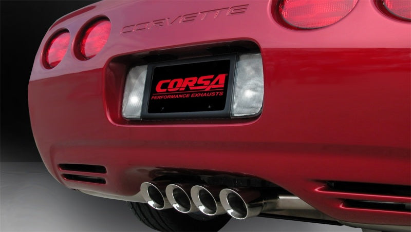 Corsa 1997-2004 Chevrolet Corvette C5 Z06 5.7L V8 Polished Sport Axle-Back Exhaust