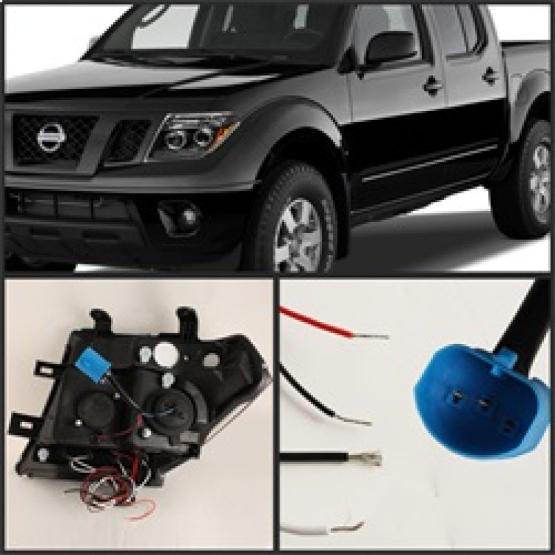 SPYDER 5011527 Spyder Nissan Frontier 05-08 Projector Headlights LED Halo LED Blk PRO-YD-NF05-HL-BK
