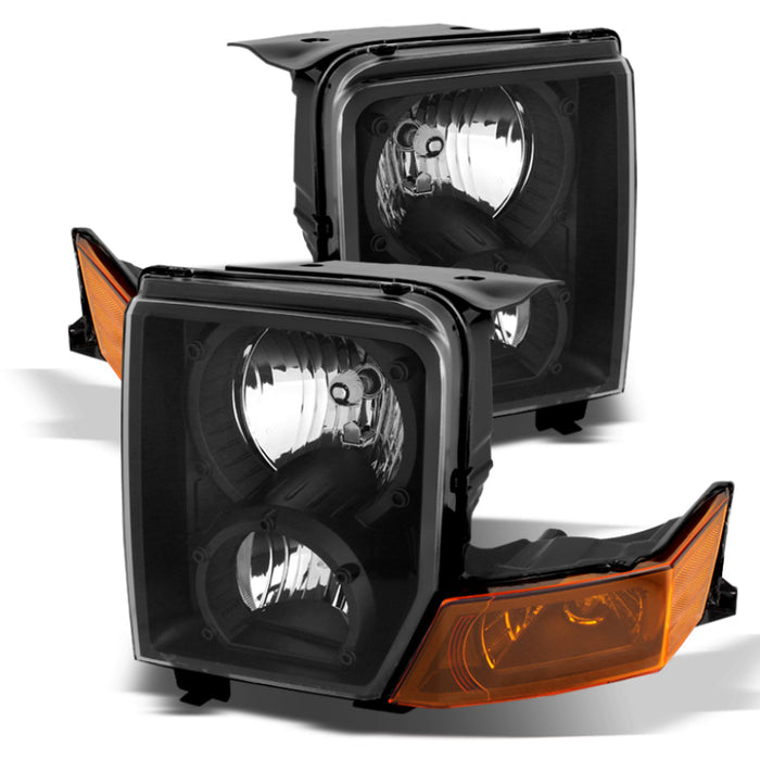 SPYDER 9023231 xTune Jeep Commander 06-10 Crystal Headlights Black HD-JH-JCOM06-AM-BK