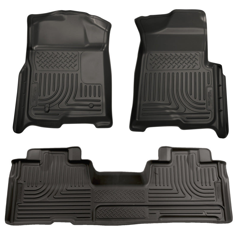Husky Liners 98341 09-12 Ford F-150 Super Cab WeatherBeater Combo Black Floor Liners