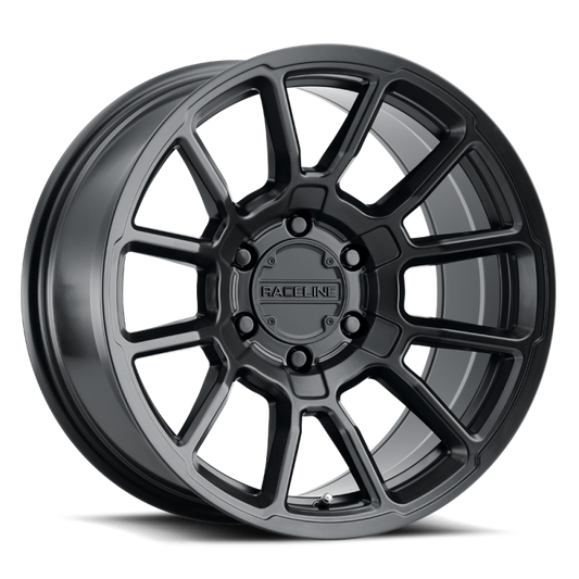 Raceline 950B-89088+18 950B Gauge 18x9in / 8x180 BP / 18mm Offset / 124.2mm Bore - Satin Black Wheel