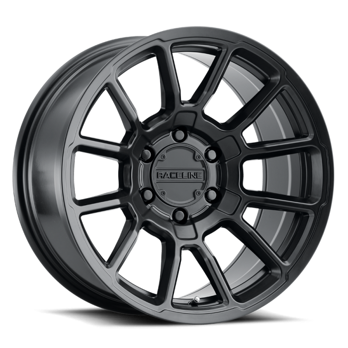 Raceline 950B-29080+18 950B Gauge 20x9in / 8x165.1 BP / 18mm Offset / 125.2mm Bore - Satin Black Wheel