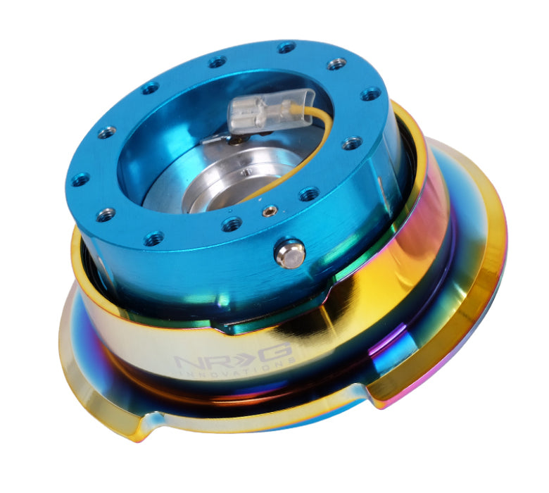 NRG SRK-280NB-MC Quick Release Gen 2.8 - New Blue Body / Neochrome Ring
