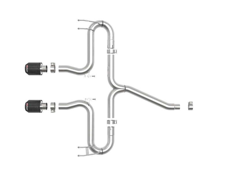 aFe 49-36625-C Takeda 2-1/2in 304 SS Axle-Back Exhaust w/Carbon Tips 17-20 Honda Civic Sport L4-1.5L (t)