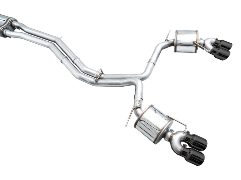 AWE Tuning 3015-43107 19-23 Audi C8 S6/S7 2.9T V6 AWD Touring Edition Exhaust - Diamond Black Tips