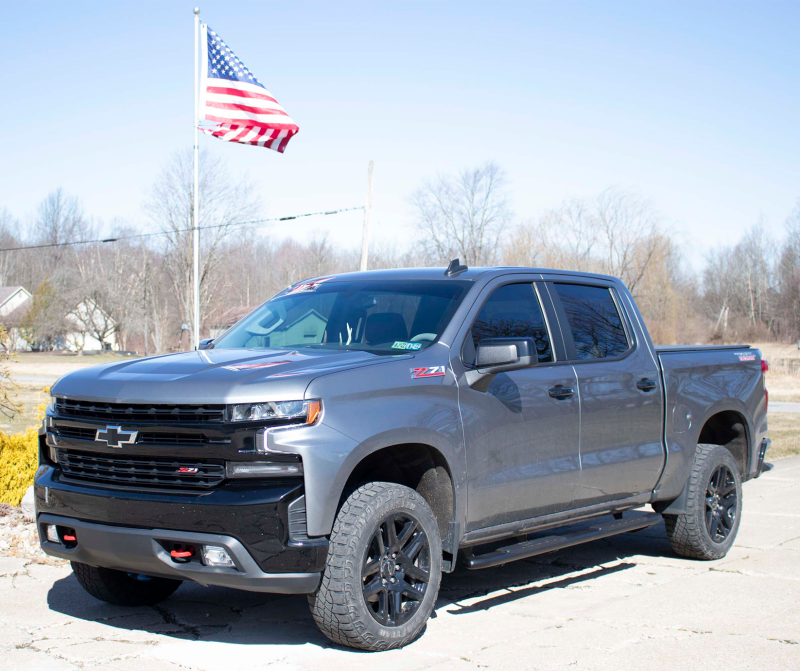 Fishbone Offroad FB21383 2019+ Chevrolet Silverado 1500 Double Cab Oval Side Steps - Black Textured