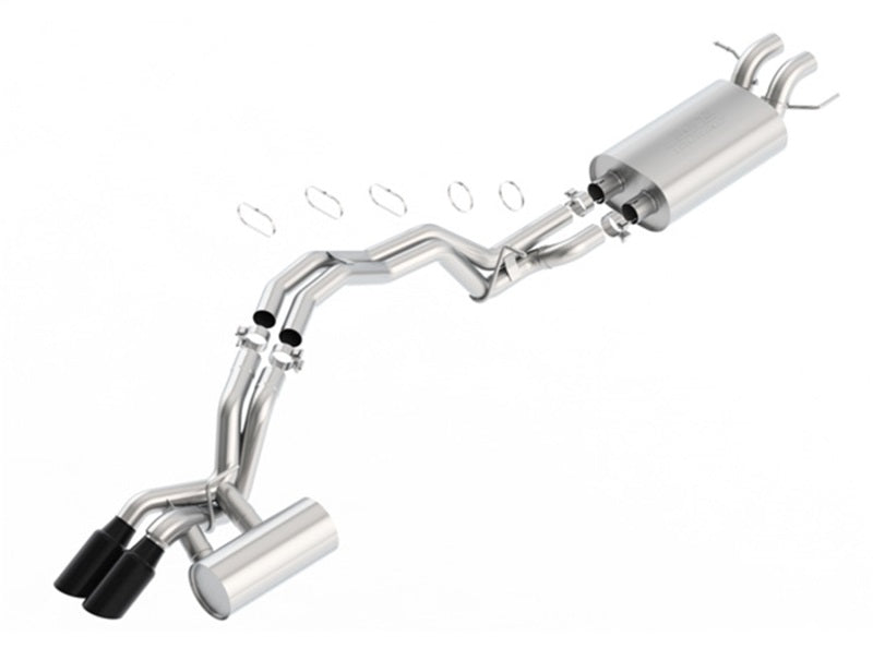Borla 140744 2018 Lincoln Navigator 3.5L A/T 2WD/4WD Touring 2.5in Catback Exhaust w/Black Chrome Tips