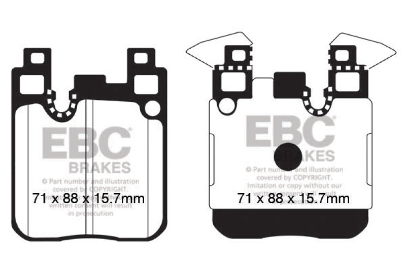 EBC DP42133R 14+ BMW M3 3.0 Twin Turbo (F80) Yellowstuff Rear Brake Pads