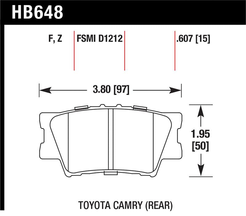 Hawk Performance HB648F.607 Hawk HPS Street Brake Pads