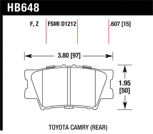 Hawk Performance HB648F.607 Hawk HPS Street Brake Pads