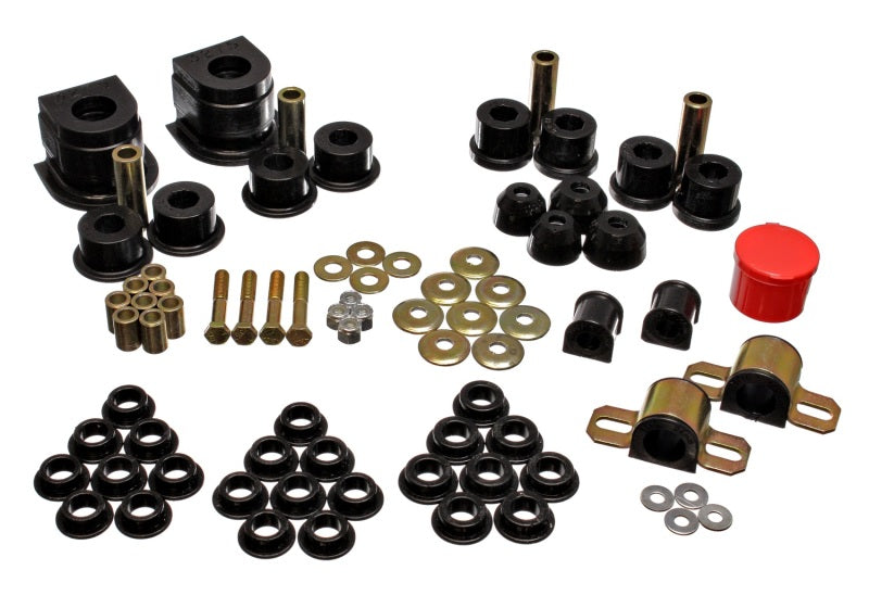 Energy Suspension 11.18101G 86-91 Mazda RX7 Black Hyper-Flex Master Bushing Set