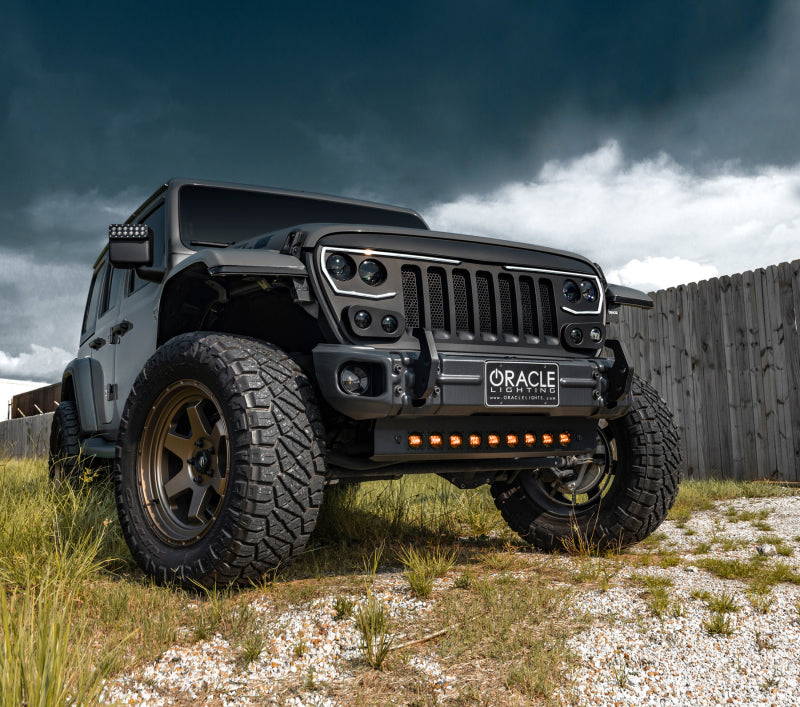 ORACLE Lighting 5883-005 18-22 Jeep Wrangler JL Skid Plate w/ Integr LED Emitters - Amber SEE WARRANTY