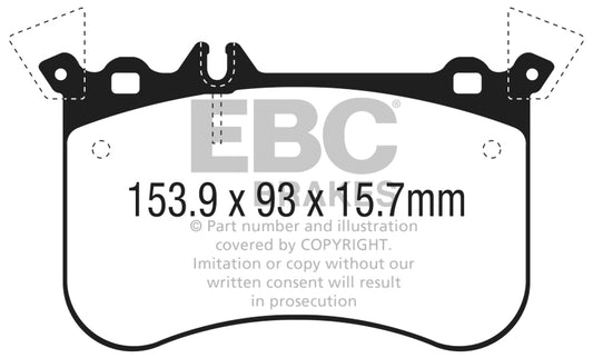 EBC DP32311C 2014+ Mercedes-Benz CLA45 AMG 2.0L Turbo Redstuff Front Brake Pads