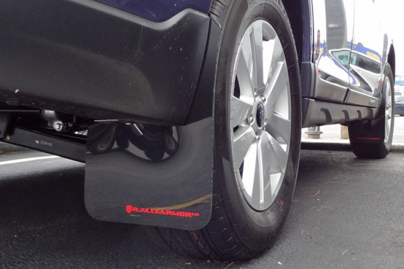 Rally Armor MF36-UR-BLK/GRY 15-19 Subaru Outback Black UR Mud Flap w/ Grey Logo