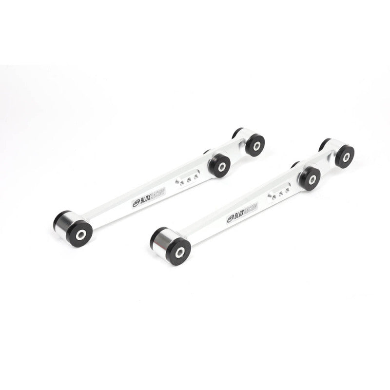 BLOX Racing BXSS-21204-RAW-V2 V2 Billet Rear Lower Control Arms Poly Bushings 96-00 Honda Civic - Raw