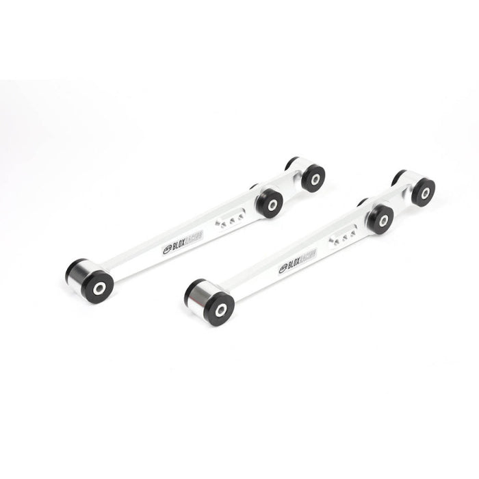 BLOX Racing BXSS-21204-RAW-V2 V2 Billet Rear Lower Control Arms Poly Bushings 96-00 Honda Civic - Raw