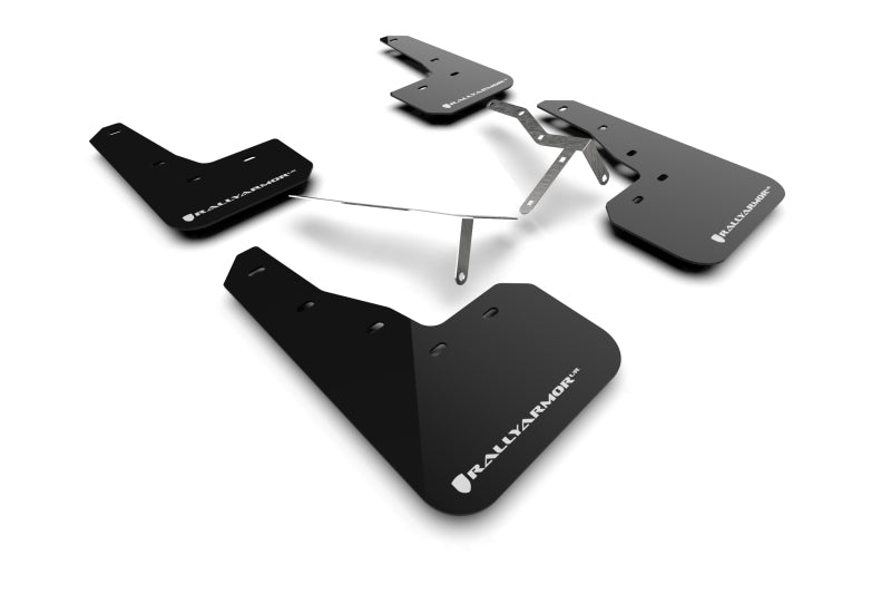 Rally Armor MF90-UR-BLK/WH 22-25 Honda Civic/Civic Si/Sport Black UR Mud Flap w/White Logo