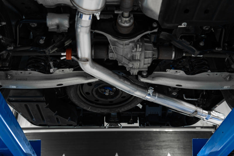 MBRP S5267AL 2022+ Ford Maverick Aluminized Steel 4in OD Tip Single Side Exit 3in Cat Back Exhaust