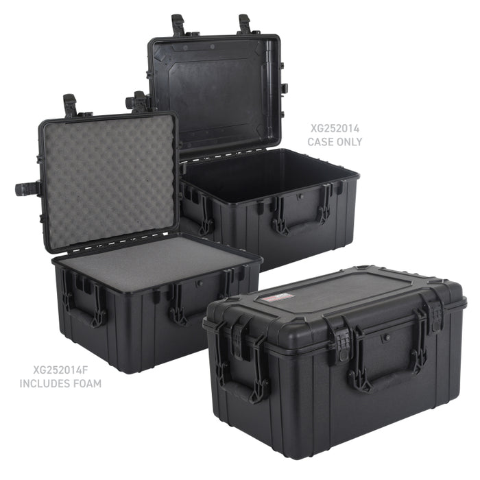 Go Rhino XG252014F XVenture Gear Hard Case w/Foam - Extra Large 25in. / Lockable / IP67 - Tex. Blk