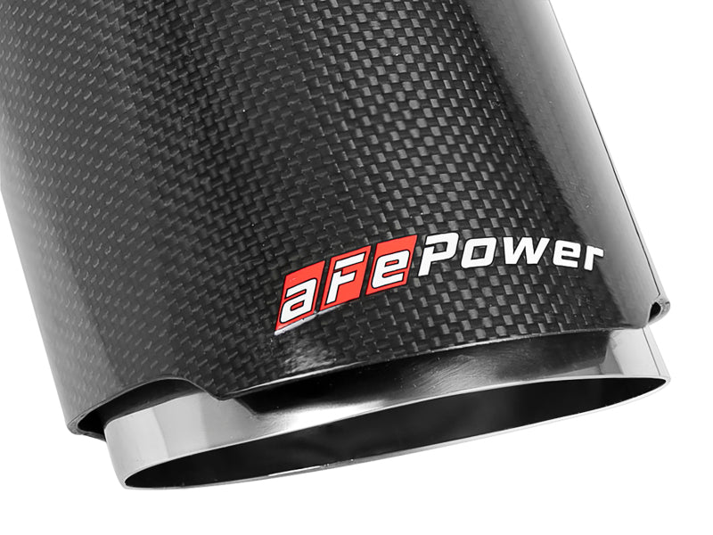 aFe 49C32068-C MACH Force-XP 4-1/2in Carbon Fiber OE Replacement Exhaust Tips - 15-19 Dodge Charger/Hellcat