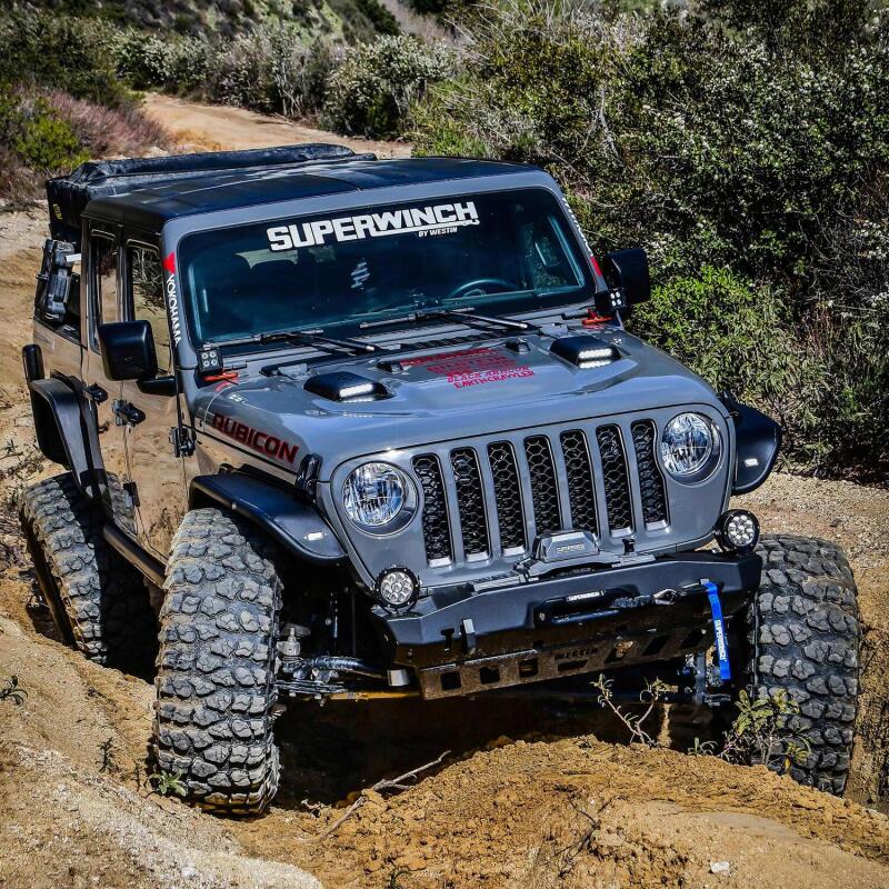 Westin 62-41115 18-20 Jeep Wrangler JL 2dr LED Hood Scoops - Textured Black