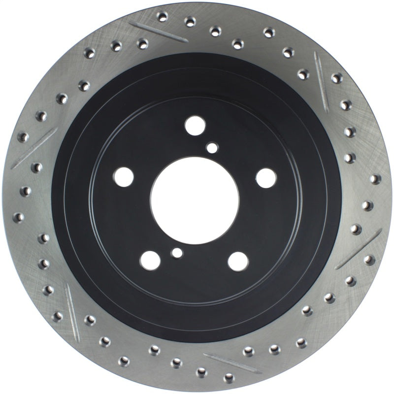 Stoptech 127.47025L StopTech 06-07 Subaru Impreza WRX (Exc STi) Slotted & Drilled Left Rear Rotor