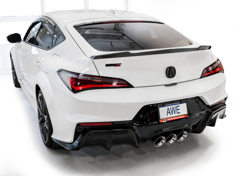 AWE Tuning 3015-52335 2024 Acura Integra Type S DE5 FWD Touring Edition Exhaust w/ Triple Chrome Silver Tips
