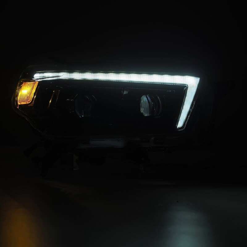 AlphaRex 880756 10-13 Toyota 4Runner LUXX LED Proj Headlights Plank Style Alpha Black w/Seq Signal/DRL