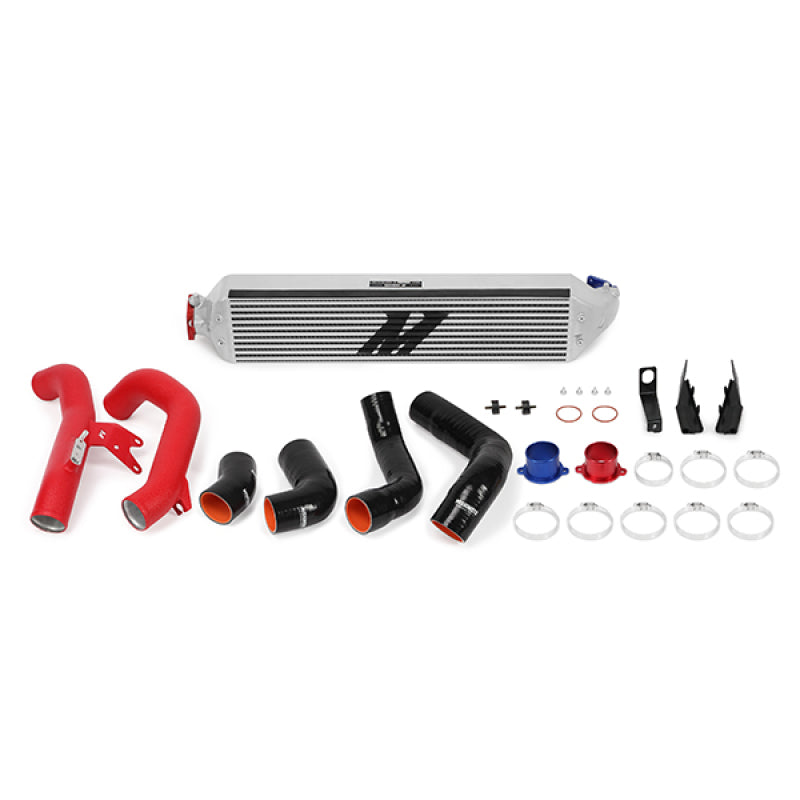 Mishimoto MMINT-CIV-16KSLWRD 2016+ Honda Civic 1.5T / 2017+ Honda Civic Si Silver Intercooler Kit w/Red Pipes