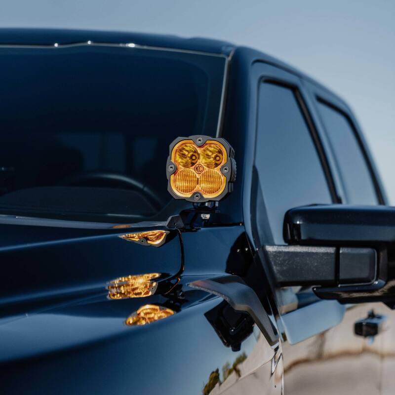 KC HiLiTES 7337 2021+ Ford F150/Raptor/Lightning Gen 3 Pillar / Ditch Bracket Set