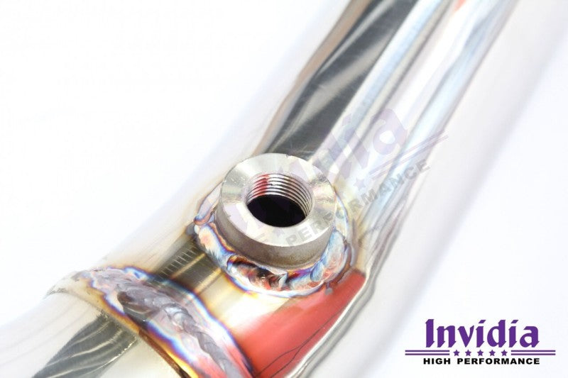 Invidia HS15SWMDOCB 15-21 Subaru WRX w/ Manual Transmission J-Pipe With Bottom High Flow Cat Down Pipe