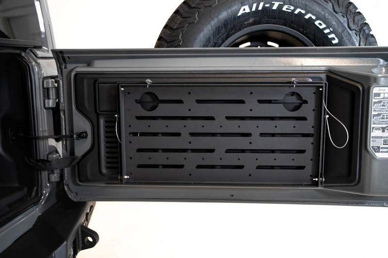 DV8 Offroad TTJL-01 DV8 Jeep JL Tailgate Mounted Table (Trail Table) - Black